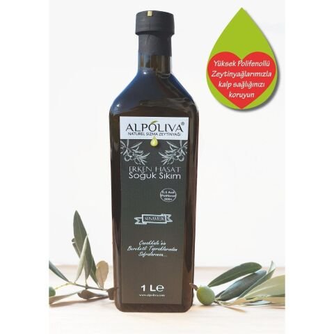 Erken hasat soğuk sıkım naturel sızma zeytinyağı 1 litre | Susamlık bahçemizden | Alpoliva