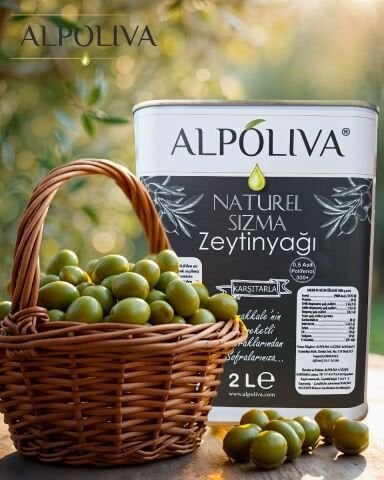 Naturel sızma zeytinyağı 2 litre | Karşıtarla bahçemizden | Alpoliva