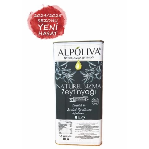 Naturel sızma zeytinyağı 5 litre | Karşıtarla bahçemizden | Alpoliva