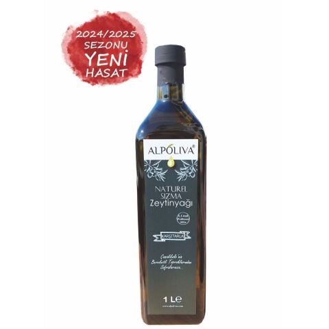 Naturel sızma zeytinyağı 1 litre | Karşıtarla bahçemizden | Alpoliva