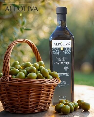 Naturel sızma zeytinyağı 1 litre | Karşıtarla bahçemizden | Alpoliva