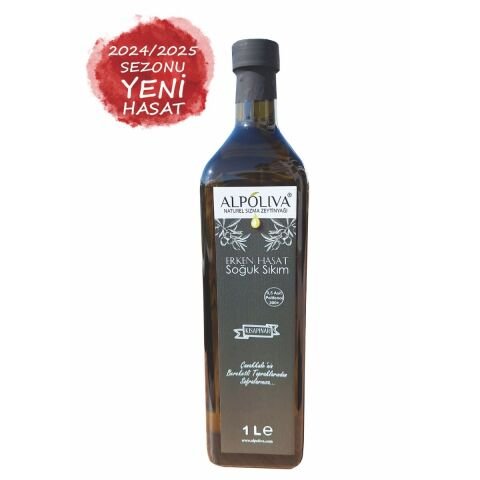 Erken hasat soğuk sıkım zeytinyağı 1 litre | Kısapınar bahçemizden | Alpoliva