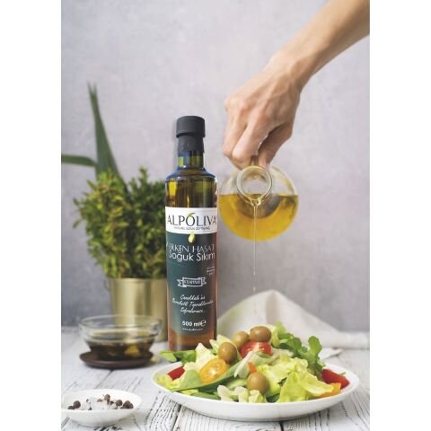 Erken hasat soğuk sıkım zeytinyağı 500 ml | Kısapınar bahçemizden | Alpoliva
