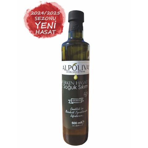 Erken hasat soğuk sıkım zeytinyağı 500 ml | Susamlık bahçemizden | Alpoliva