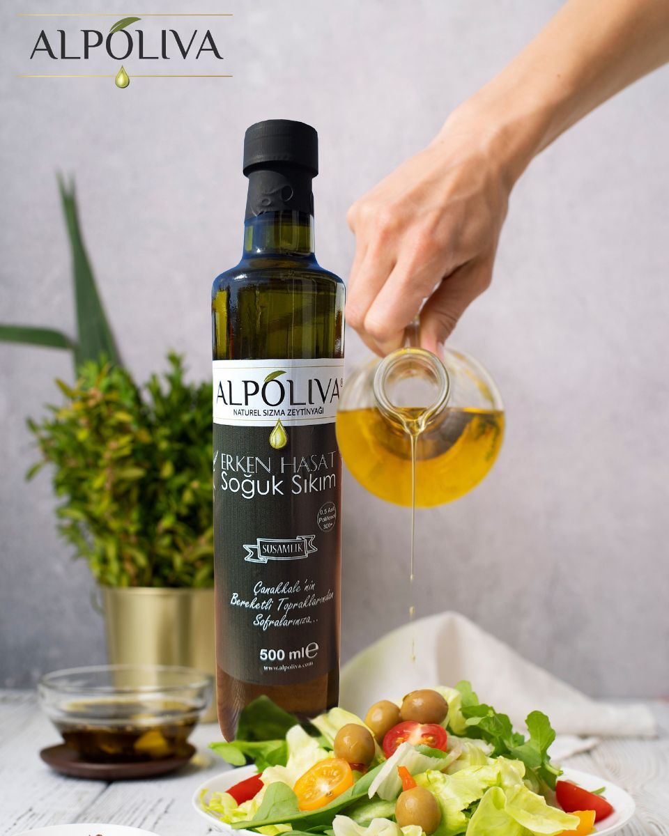 Erken hasat soğuk sıkım zeytinyağı 500 ml | Susamlık bahçemizden | Alpoliva