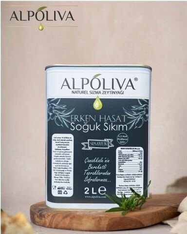 Erken hasat soğuk sıkım naturel sızma zeytinyağı 2 litre | Susamlık bahçemizden | Alpoliva