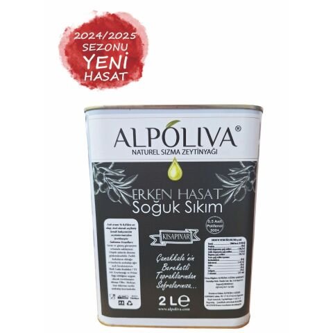Alpoliva 2 L Erken Hasat Natürel Sızma ve 2 L Olgun Hasat Zeytinyağı kampanyası
